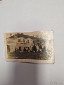 Pohlednice hostinec Rudolfa zajíčka kostice nad ohri - 1