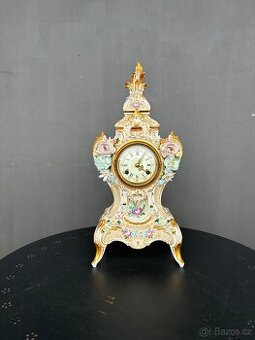 Porcelánové krbové hodiny NĚMECKO - 1