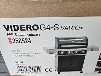 Plynový gril Videro G4-S Vario+ steakzone, černý, RÖSLE