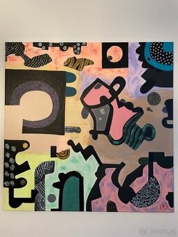 Obraz abstrakce 80x80 cm
