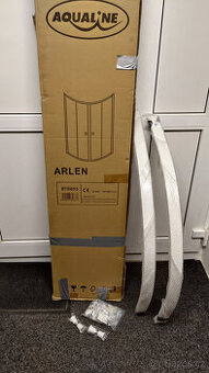 Sprchová zástěna čtvrtkruh 80 x 80