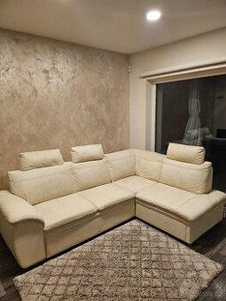 Kožena rohová sedací souprava