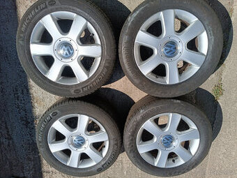 VW Golf 5 - alu disky 6,5x16 et50 + letní 205/55/16