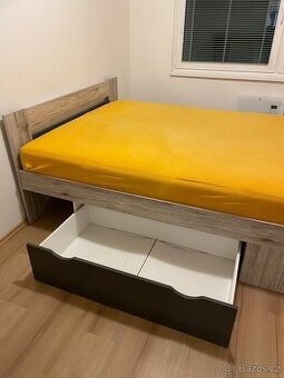 POSTEL 160x200cm S ROŠTEM A MATRACÍ