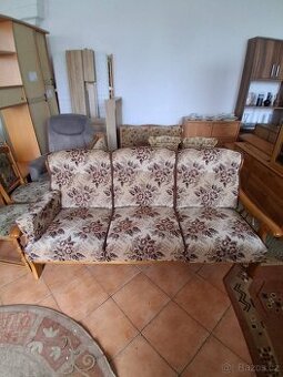 Rustikální sedačka gauč čalouněná sedací souprava