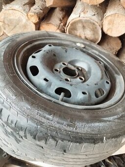 Plechový kola  14 5x100 fabia gumy letní