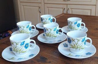 Retro kávové šálky s podšálkem