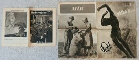 Dva časopisy 1945 - Naše vojsko a Svět v obrazech - 1