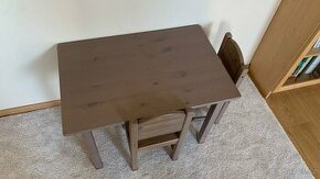 Dětský stůl Ikea Sundvik se dvěma židličkami - REZERVOVÁNO