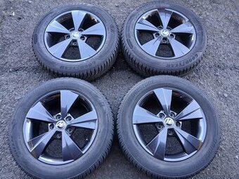 Prodám sadu orig ALU kol Škoda 205/60R16 zimní