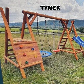 Dětské hřiště z kulatiny „Tymek“ – vlastní výroba