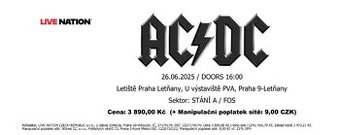 AC/DC Stání A - Front of stage 2x