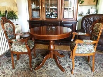 Konferenční a jídelní set 90cm + 2 kžesílka gobelin – JS7.06