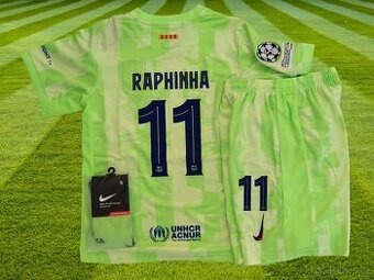 Dětský dres Raphinha #11 FC Barcelona GREEN Travis Scott