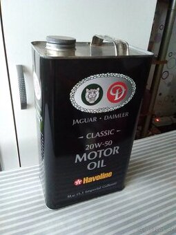 Prázdná retro plechovka od oleje 5l Havoline.