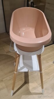Bébé Jou Sada vaničky a stojanu Sense Edition - Pale Pink/Wh