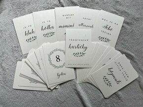 Těhotenské kartičky do fotoalba