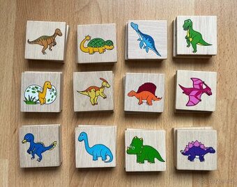 Dětské dřevěné pexeso dinosauři - DETOA
