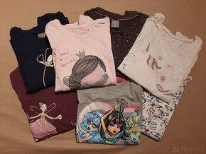 Dívčí trika s dlouhým rukávem, vel. 128 - 1