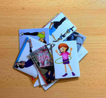 Pohybové a jógové karty pro děti - na kroužku