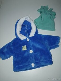Zimní kabátek s čepicí pro panenky