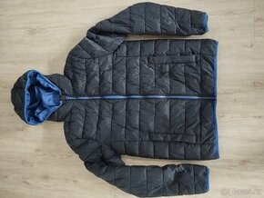 Zimní bunda, vel. 164, barva černo-modrá