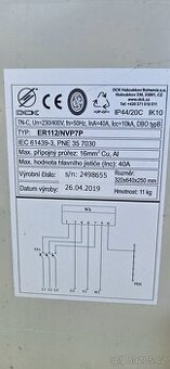 Rozvaděč elektroměrový DCK, ER112/NVP7P
