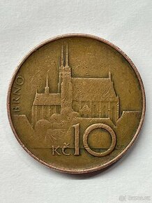Vzácná mince 10 Kč 1993