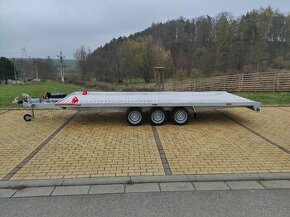 Autopřepravník 550x210cm, 3x1350kg, ALU plocha, rezerva, LED