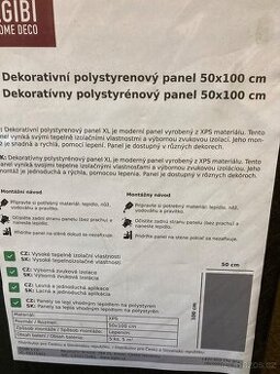 Polystyrenový panel 50 X 100 cm