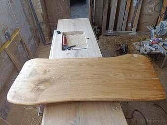 Dubová deska na stolek 118x45 cm