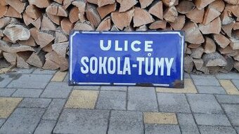 smaltovaná cedule, označení ulice