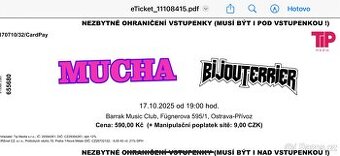 Dvojkoncert MUCHA a BIJOUTERRIER 17. října 2025 (pátek) 19:0