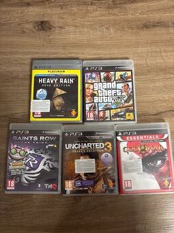 Hry na ps3, GTA 5, Uncharted 3,…