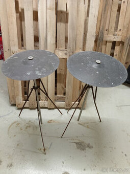 Činely Amati 42 a 38cm, stojany, na druhotné využití