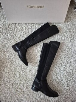 Dámské kožené kozačky,  velikost 39