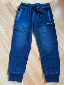 Tepláky riflového vzhledu Wolf NOVÉ vel.110