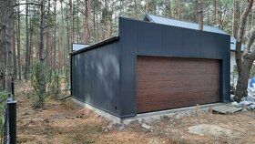 Montovaná izolovaná garáž 4x6m, sendvičové panely 8/10cm. - 1