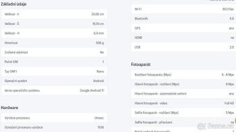 Tablet Galaxy Tab A8 32 gb s nabíječkou