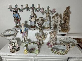 Meissen Dresden porcelanovy svietnik misa a dalsie - 1