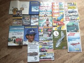 Knihy a časopisy o autech a letadlech - 1