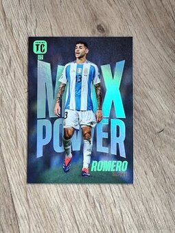 Football card of Cristian Romero Max power edition Panini