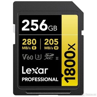 Lexar SDXC 256GB 1800x UHS-II U3 V60 4K / Záruka / Nové - 1
