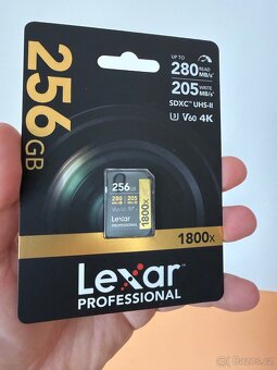 Lexar SDXC 256GB 1800x UHS-II U3 V60 4K / Záruka / Nové
