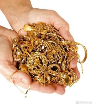 Zlato koupím, zlatý řetízek, prsten, 585, 14 karátu zlomkové