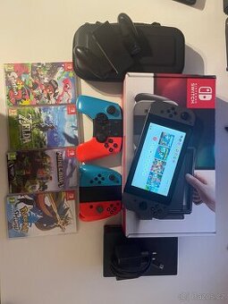 🕹️ Nintendo Switch Set: 4 Hry + ovladače