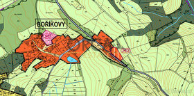 Prodej stavebního pozemku v k.ú. Boříkovy  2 815m2. - 1