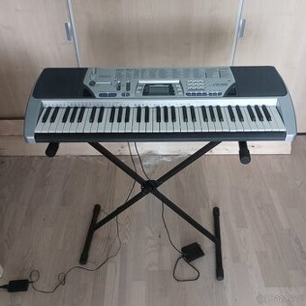 Klávesy Casio CTK-496 + pedál + stojan