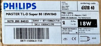 Zářivková trubice Philips MASTER TL-D 18W/840 T8 G13