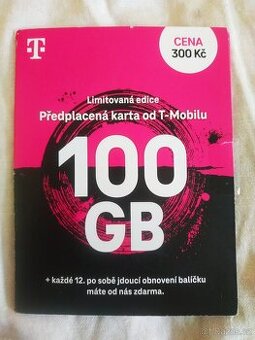 SIM karta 100gb nová
